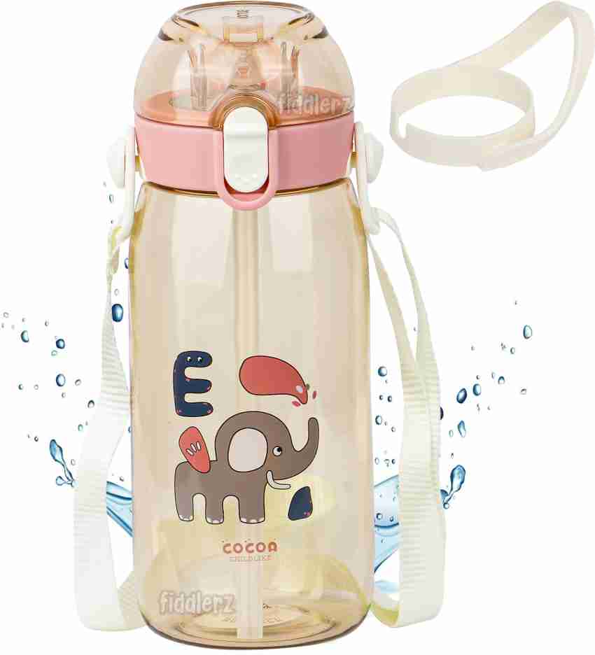 FIDDLERZ Cute Water Bottle Cute Leak Proof Push Button - Blue 550