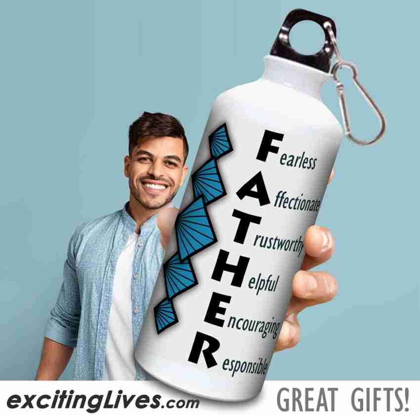 Dad Water Bottle, Fathers Day Gift, Dad's Water Bottle, Gym Bottle,  Personalised Aluminium Water Bottle 