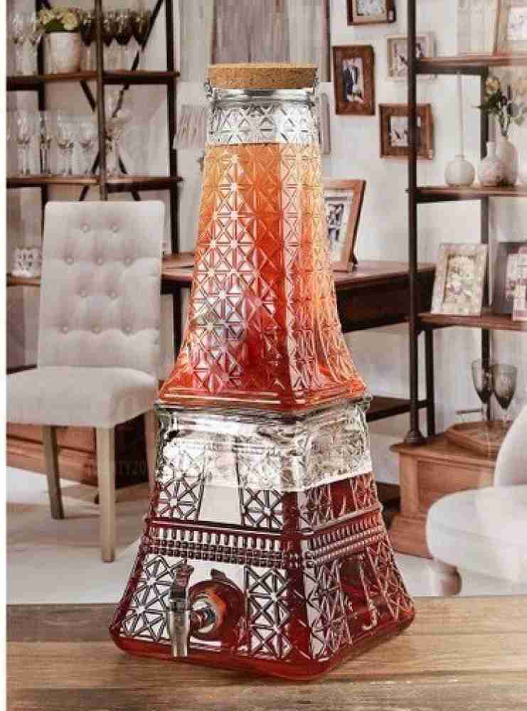 EIFFEL TOWER 1.5 GAL BEVERAGE DISPENSER ON STAND