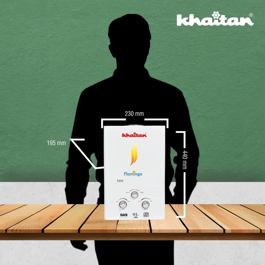 Khaitan 6 L Gas Water Geyser (KGF-06H, White) Price in India - Buy Khaitan  6 L Gas Water Geyser (KGF-06H, White) online at Flipkart.com