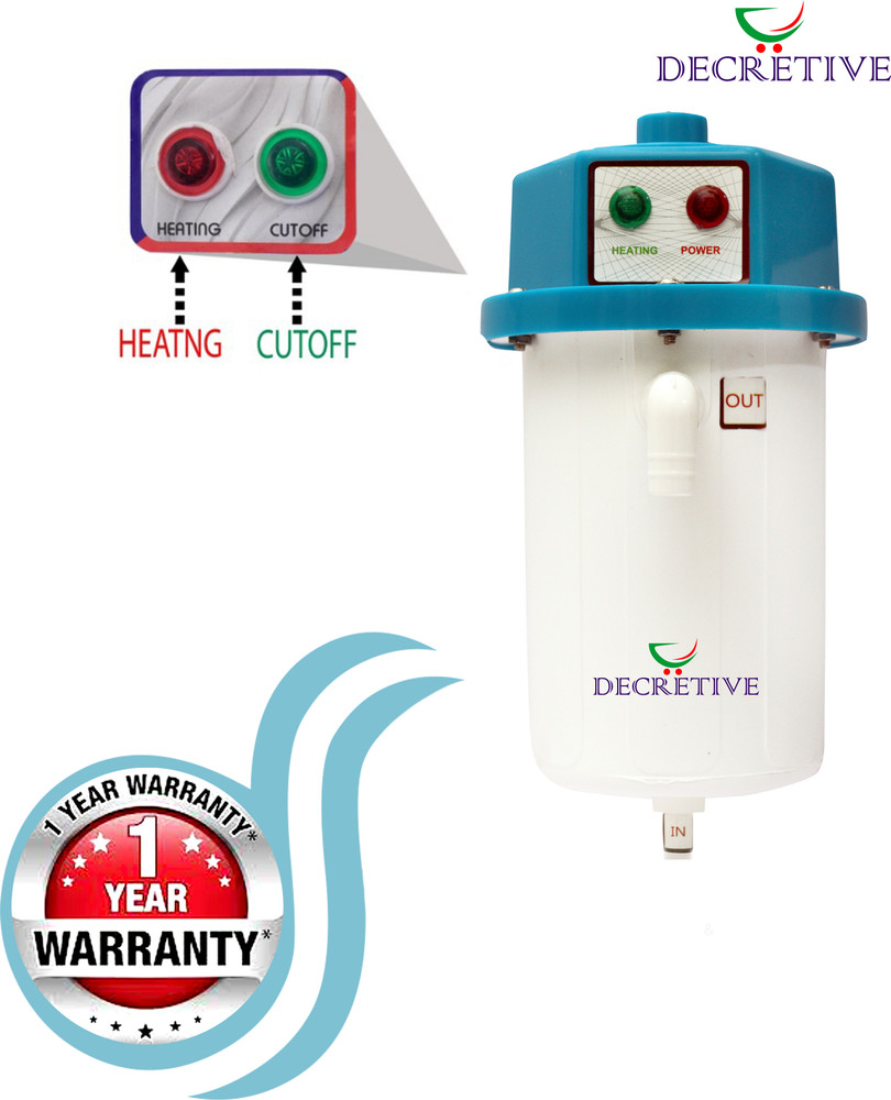 DECRETIVE 1 L Instant Water Geyser (Instant Water Heater Abs Plastic, Auto  Cut Off And Manual Reset, White) Price in India - Buy DECRETIVE 1 L Instant  Water Geyser (Instant Water Heater