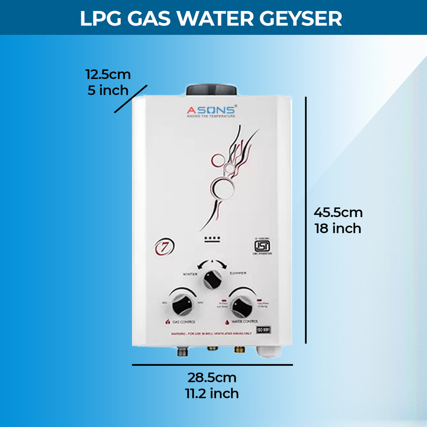 asons 8 L Instant Water Geyser (ASONS GAS WATER HEATER, White) Price in  India - Buy asons 8 L Instant Water Geyser (ASONS GAS WATER HEATER, White)  online at Flipkart.com