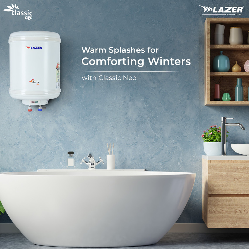 Lazer 10 L Storage Water Geyser (CLASSIC NEO, Ivory) Price in India - Buy  Lazer 10 L Storage Water Geyser (CLASSIC NEO, Ivory) online at Flipkart.com