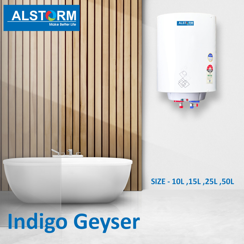 ALSTORM 15 L Storage Water Geyser (INDIGO GEYSER 15 LITERS, White) Price in  India - Buy ALSTORM 15 L Storage Water Geyser (INDIGO GEYSER 15 LITERS,  White) online at Flipkart.com
