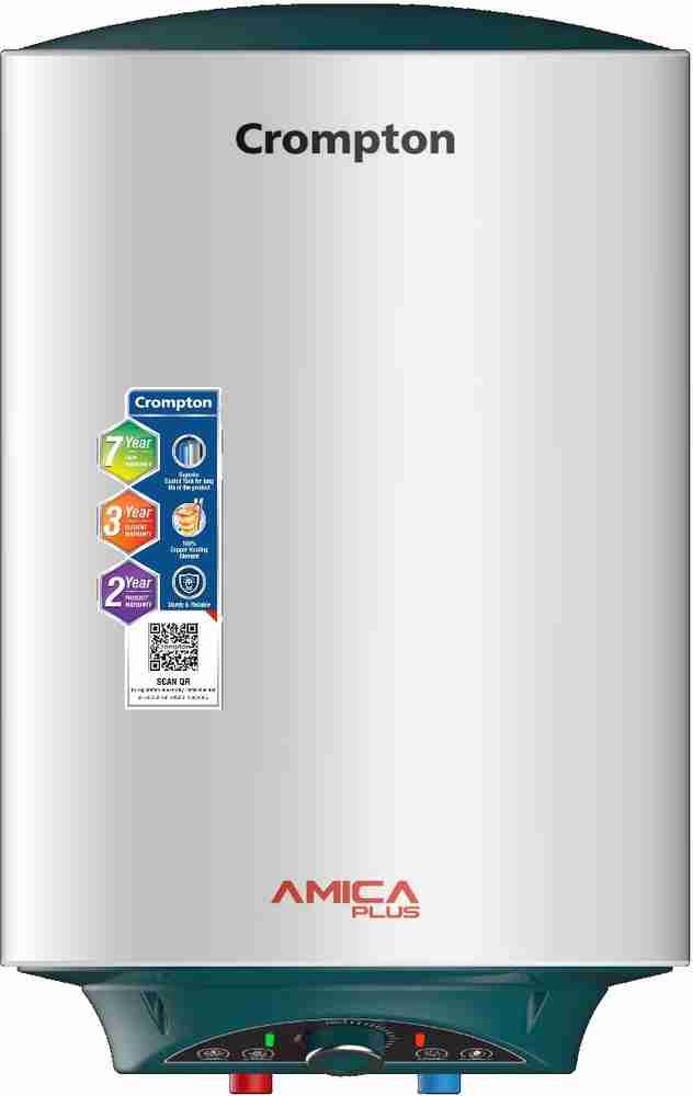 Crompton 10 L Storage Water Geyser (Amica Plus 10L With Superior Glasslined  Technology and Free Installation, White, Green) Price in India - Buy  Crompton 10 L Storage Water Geyser (Amica Plus 10L With Superior Glasslined  Technology and Free ...