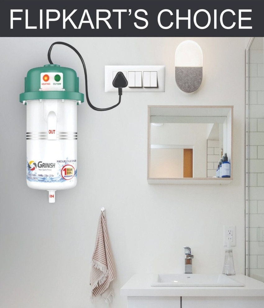 GRINISH 1 L Instant Water Geyser (1 L Instant Water Geyser,Instant Water  Heater,Gijar Hot Water Electric, Metalic Green) Price in India - Buy  GRINISH 1 L Instant Water Geyser (1 L Instant