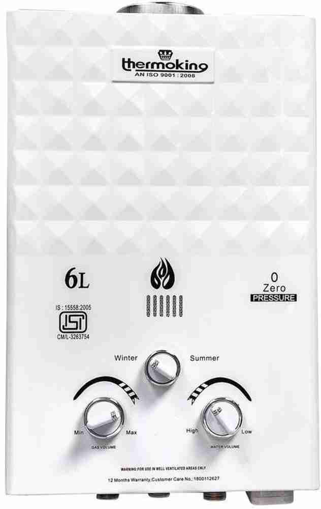 THERMO KING 6 L Storage Water Geyser (G S 6, White) Price in India - Buy THERMO  KING 6 L Storage Water Geyser (G S 6, White) online at Flipkart.com