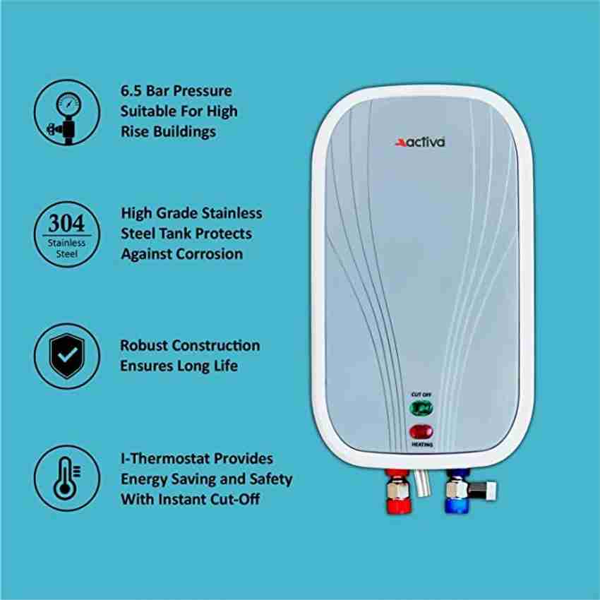 ACTIVA 3 L Instant Water Geyser (Volcano 3 KVA Special Anti Rust Coated  With 5 years warranty, White) Price in India - Buy ACTIVA 3 L Instant Water  Geyser (Volcano 3 KVA