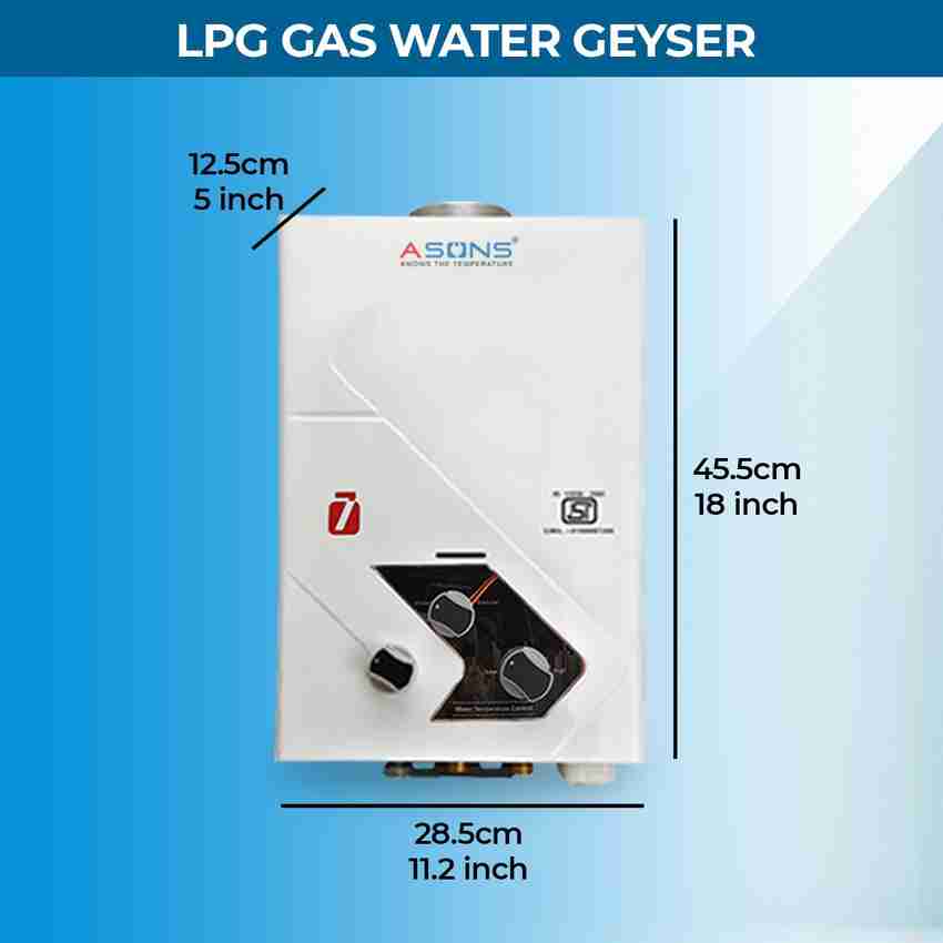asons 7 L Gas Water Geyser (ASONS GEYSER, White) Price in India - Buy asons  7 L Gas Water Geyser (ASONS GEYSER, White) online at Flipkart.com