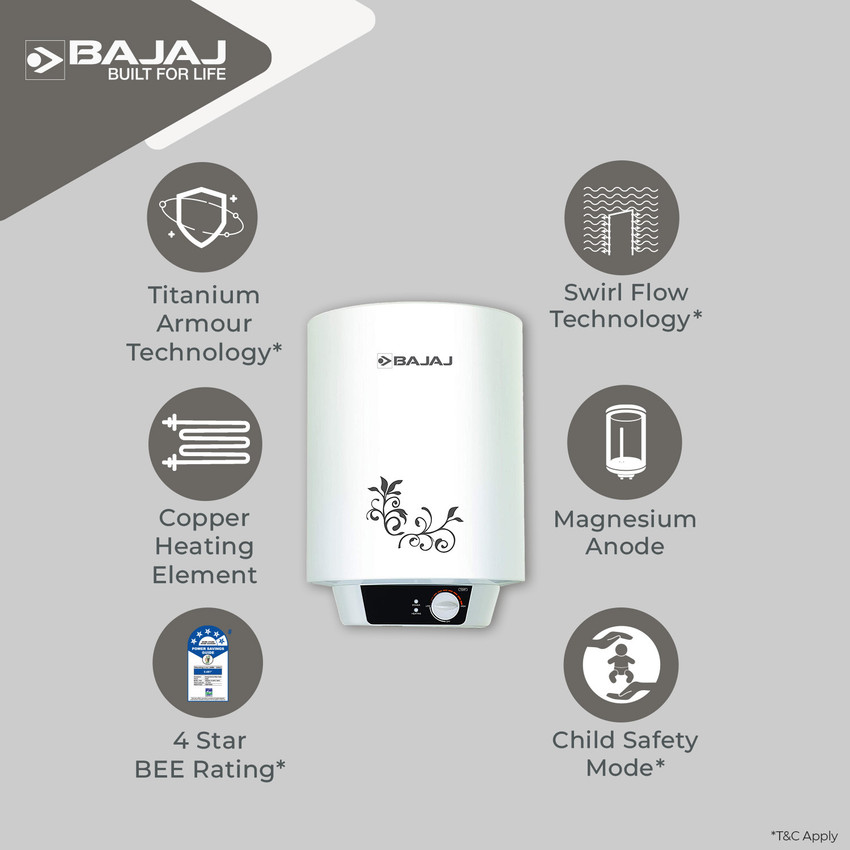 BAJAJ 15 L Storage Water Geyser Suitable for large wall spaces (Popular  Plus 15 L, White) Price in India - Buy BAJAJ 15 L Storage Water Geyser  Suitable for large wall spaces (