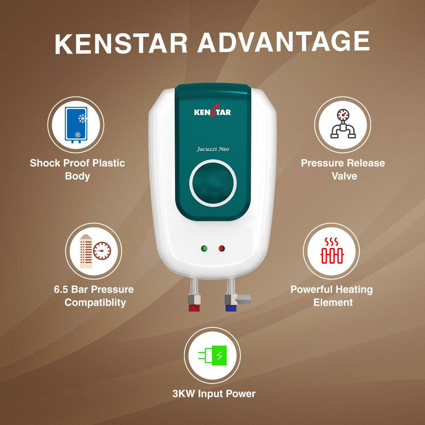 Kenstar 3 L Instant Water Geyser (Amelio, Royal Green) Price in India - Buy  Kenstar 3 L Instant Water Geyser (Amelio, Royal Green) online at  Flipkart.com