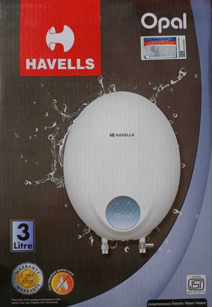 HAVELLS 3 L Instant Water Geyser (OPAL 3 L, White) Price in India - Buy  HAVELLS 3 L Instant Water Geyser (OPAL 3 L, White) online at Flipkart.com