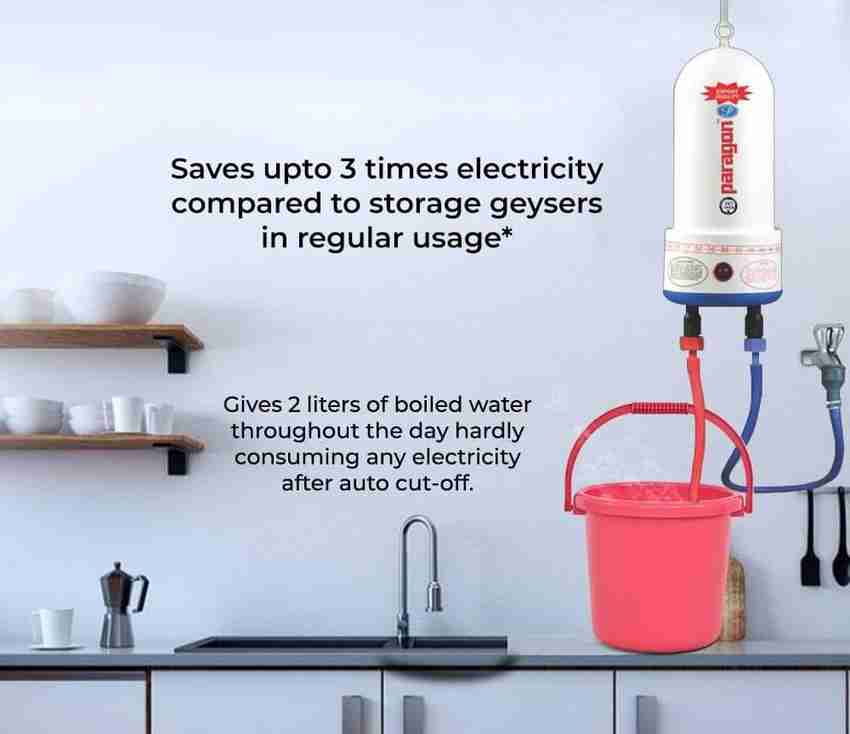 Paragon 2 L Instant Water Geyser (Portable Instant, White) Price in India -  Buy Paragon 2 L Instant Water Geyser (Portable Instant, White) online at  Flipkart.com