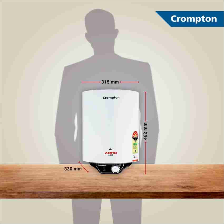 Crompton 15 L Storage Water Geyser (Crompton 15 L ARNO NEO ASWH-3015,,  White) Price in India - Buy Crompton 15 L Storage Water Geyser (Crompton 15  L ARNO NEO ASWH-3015,, White) online at Flipkart.com
