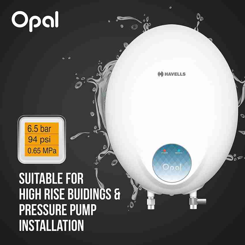 HAVELLS 3 L Instant Water Geyser (Opal EC 3KV, White) Price in India - Buy  HAVELLS 3 L Instant Water Geyser (Opal EC 3KV, White) online at Flipkart.com