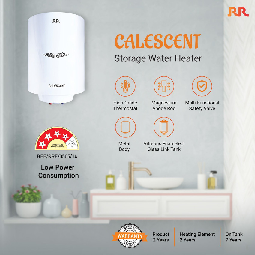 RR 10 L Storage Water Geyser (Storage Water Heater Calescent 10L, White)  Price in India - Buy RR 10 L Storage Water Geyser (Storage Water Heater  Calescent 10L, White) online at Flipkart.com