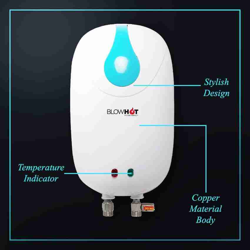 Blowhot 3 L Instant Water Geyser (Electric Spring Geyser for Home Use,  Heavy Copper With Nickel Coating, 3000W, White) Price in India - Buy Blowhot  3 L Instant Water Geyser (Electric Spring Geyser for Home Use, Heavy Copper  With Nickel Coating ...