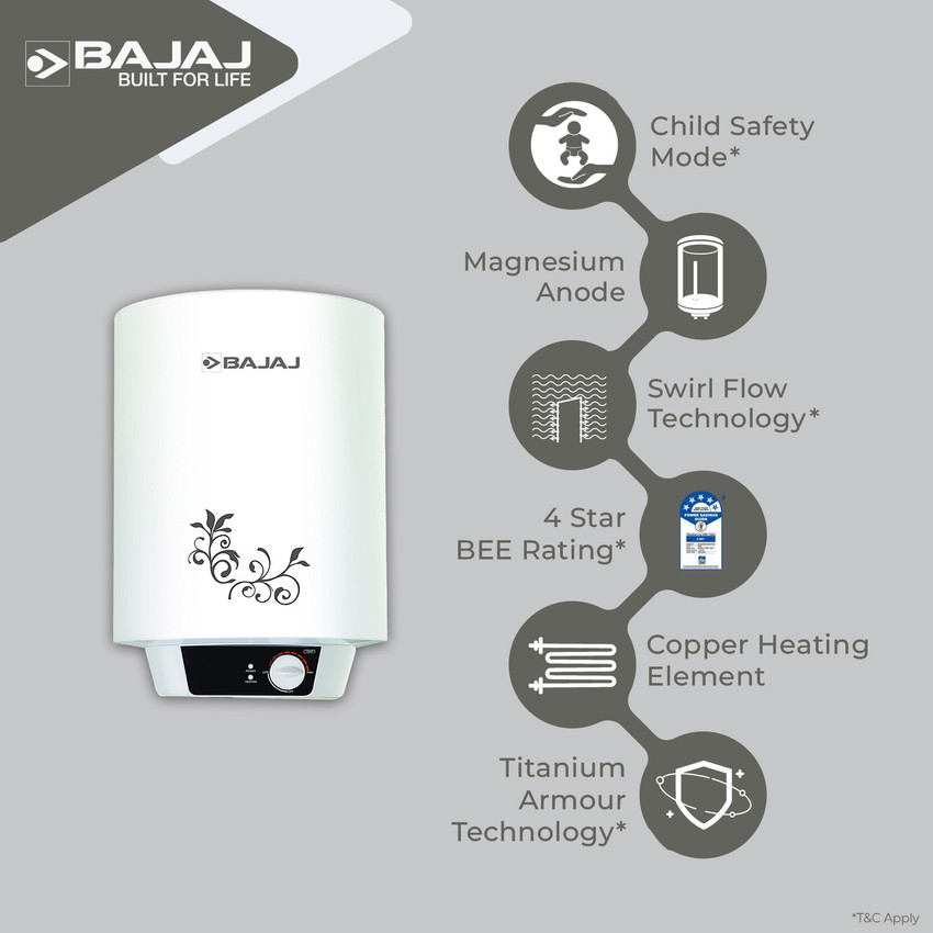BAJAJ 25 L Storage Water Geyser Suitable for large wall spaces (Popular  Plus 25 L, White) Price in India - Buy BAJAJ 25 L Storage Water Geyser  Suitable for large wall spaces (