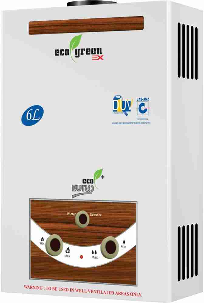 Eurohot 6 L Gas Water Geyser (ECO+, White) Price in India - Buy Eurohot 6 L  Gas Water Geyser (ECO+, White) online at Flipkart.com