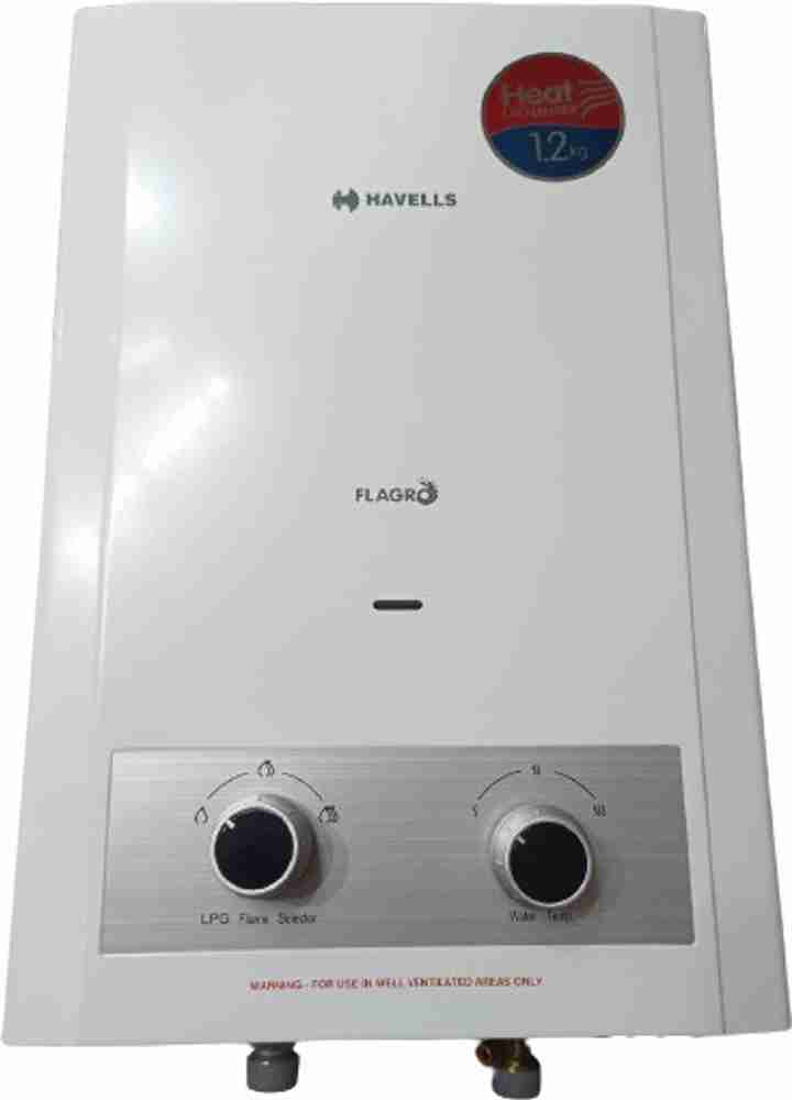 HAVELLS 6 L Gas Water Geyser (FLAGRO 6 L , 1.2 KG, White) Price in India -  Buy HAVELLS 6 L Gas Water Geyser (FLAGRO 6 L , 1.2 KG, White) online at  Flipkart.com