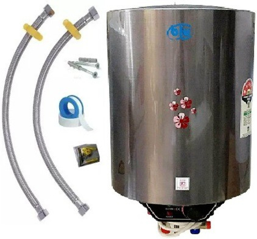 BLU 15 L Storage Water Geyser (Hot Max Steel Tank 15L, Wall Mounting/  Vertical Water Geyser , 5 Star, ISI Mark, With Free Installation Pipes u0026  Kit Metellic) Price in India -