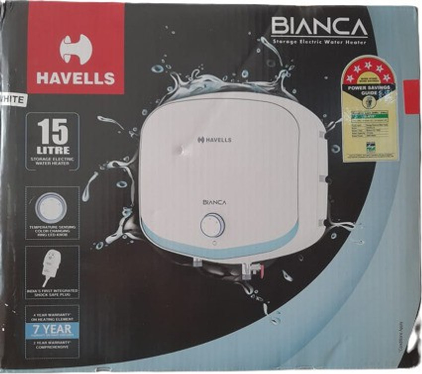 HAVELLS 15 L Storage Water Geyser (BIANCA 15 L, White) Price in India - Buy HAVELLS  15 L Storage Water Geyser (BIANCA 15 L, White) online at Flipkart.com