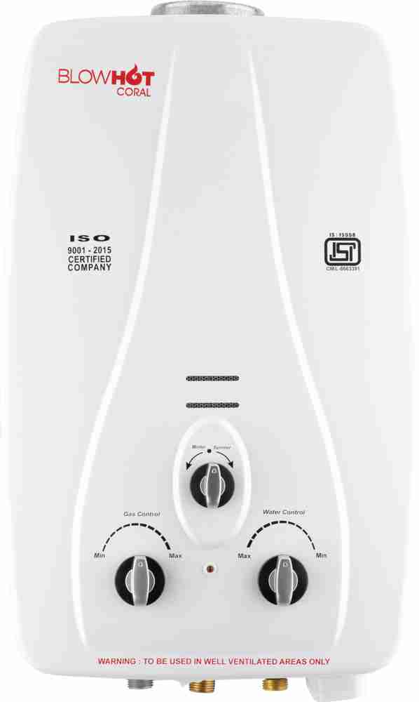 Blowhot 6 L Gas Water Geyser (Coral Automatic LPG Gas Water Heater Geyser  Instant 6 LTR Water Flow, ISI Marked, White) Price in India - Buy Blowhot 6  L Gas Water Geyser (Coral Automatic LPG Gas Water Heater Geyser Instant 6  LTR Water Flow, ISI ...