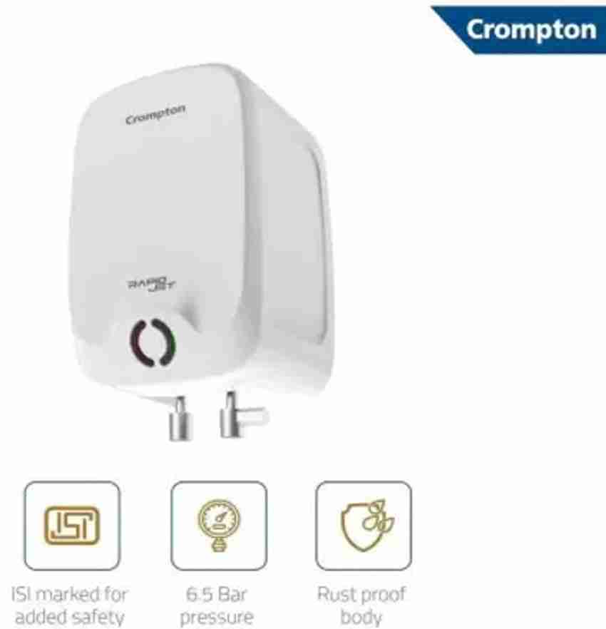 Crompton 3 L Instant Water Geyser (Rapid Jet 3L ( 3KW ) Water Heater Instant  Wall Mount, White) Price in India - Buy Crompton 3 L Instant Water Geyser  (Rapid Jet 3L (