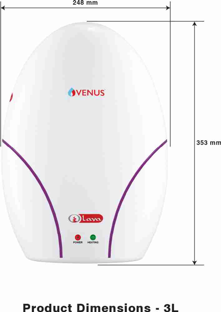 Venus 3 L Instant Water Geyser (Lava 3L30, White) Price in India - Buy Venus  3 L Instant Water Geyser (Lava 3L30, White) online at Flipkart.com
