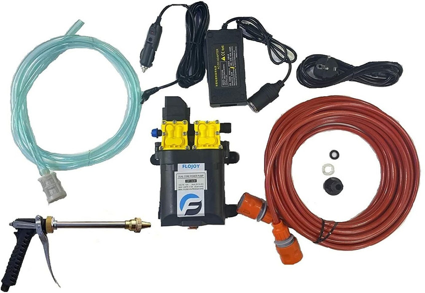 FLOJOY 12V Pressure Washer for Bike Car with 220 Adapter