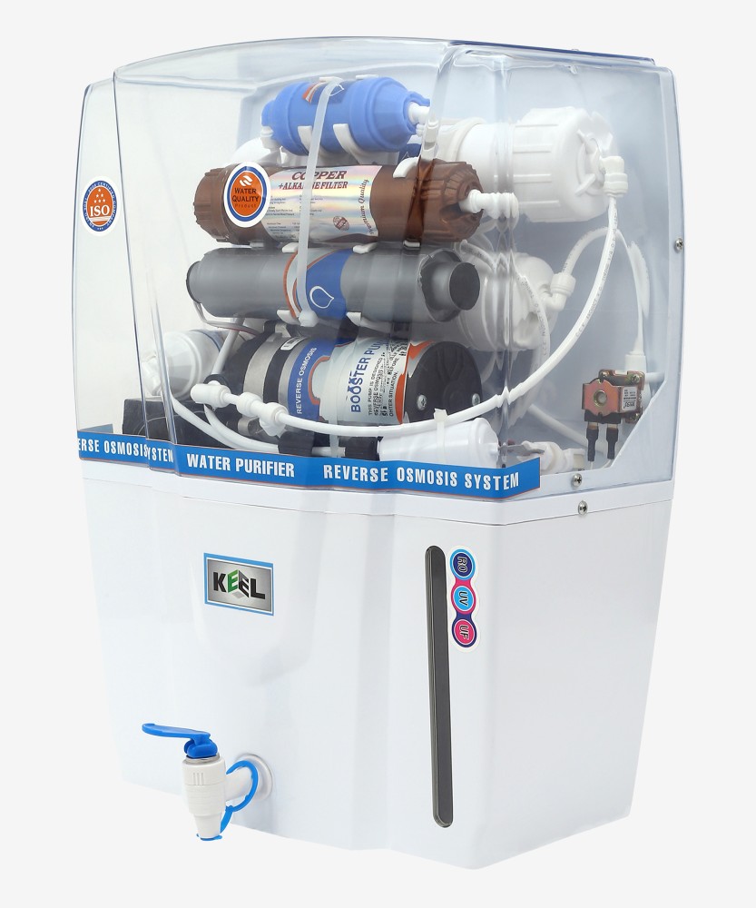 Keel Mineral Ro Copper Audi 12 ltr + Water Filter 12 L RO + UV + UF + TDS  Water Purifier with Prefilter - Keel 