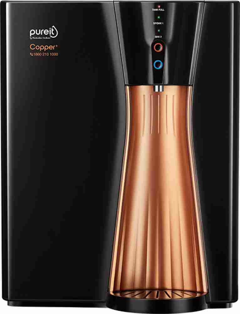 Buy pureit Copper + Eco Mineral 8L RO + UV + MF Water Purifier with  Advanced 7 Stage Purification And Eco Recovery Technology (Black) Online -  Croma