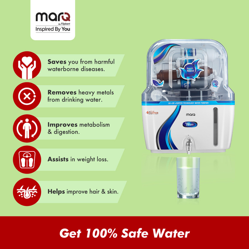 MarQ by Flipkart Innopure UV without RO 12 L UV + UF + Minerals + Copper  Water Purifier - MarQ by Flipkart : Flipkart.com