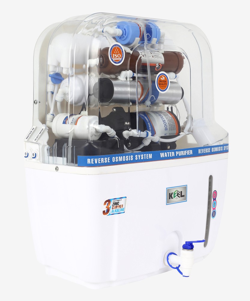 Keel Mineral Ro Copper Audi 12 ltr + Water Filter 12 L RO + UV + UF + TDS  Water Purifier with Prefilter - Keel 