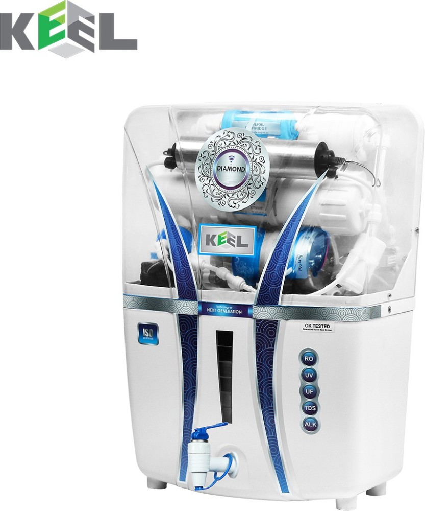 Keel Mineral Ro Copper Audi 12 ltr + Water Filter 12 L RO + UV + UF + TDS  Water Purifier with Prefilter - Keel 