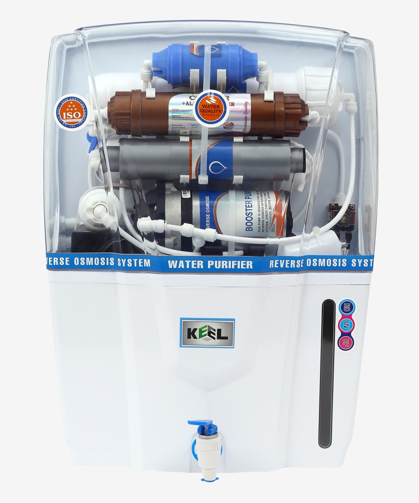 Keel Mineral Ro Copper Audi 12 ltr + Water Filter 12 L RO + UV + UF + TDS  Water Purifier with Prefilter - Keel 