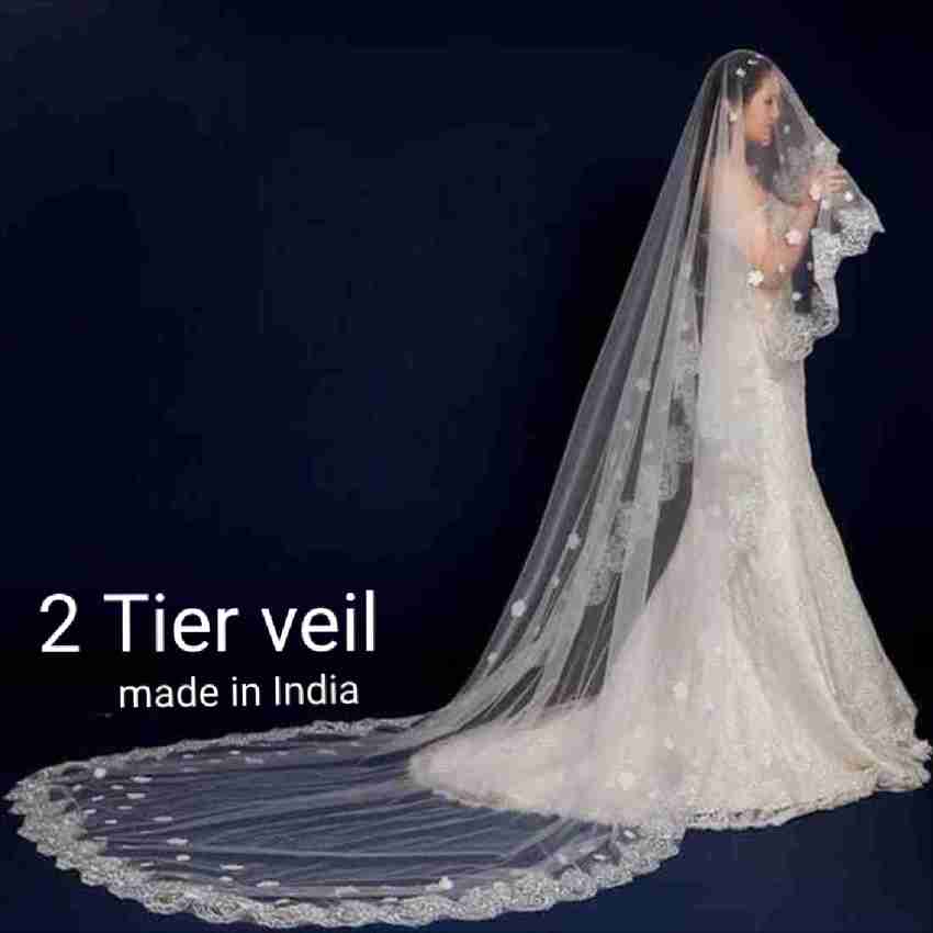 Unique Bridal Floor veil Floor Wedding Viles Price in India Buy