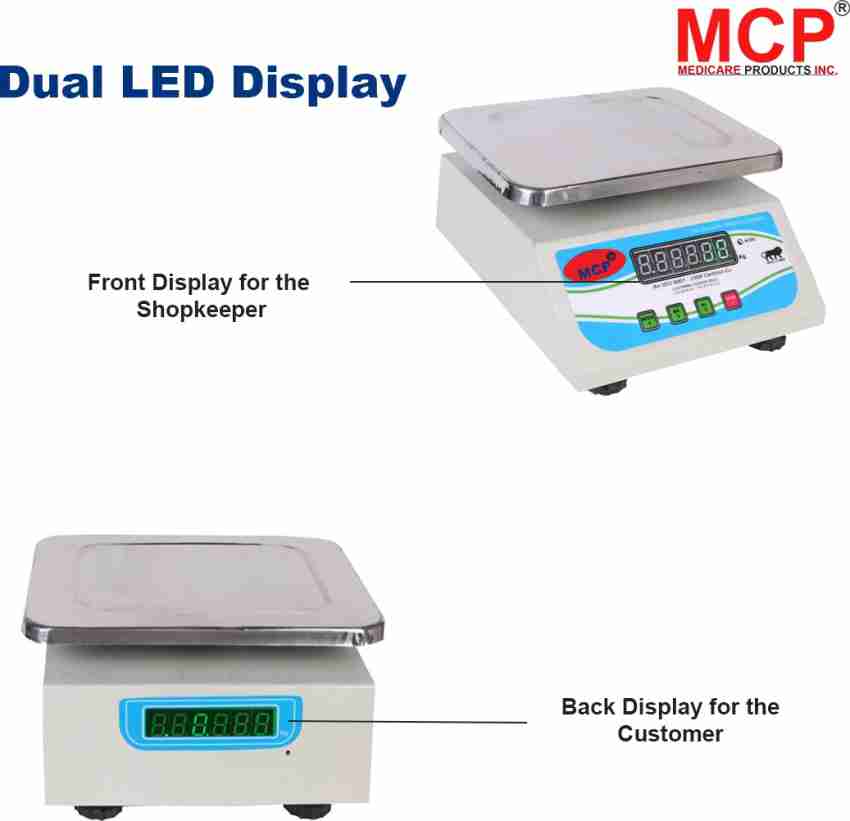 ACU-CHECK Weight Machine 30kg Scale Digital For Shop Chargeable Front &  Back Display Steel Weighing Scale Price in India - Buy ACU-CHECK Weight  Machine 30kg Scale Digital For Shop Chargeable Front 