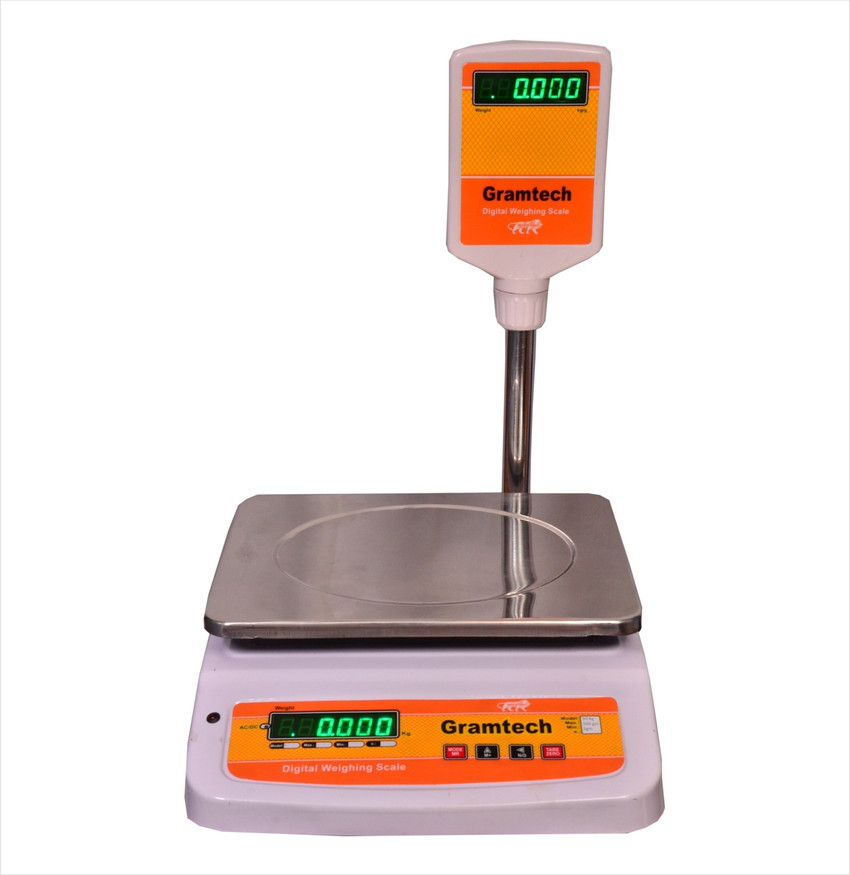 GRAMTECH Weighing Scale 50kg x 2g Pole Weight Machine for Shop
