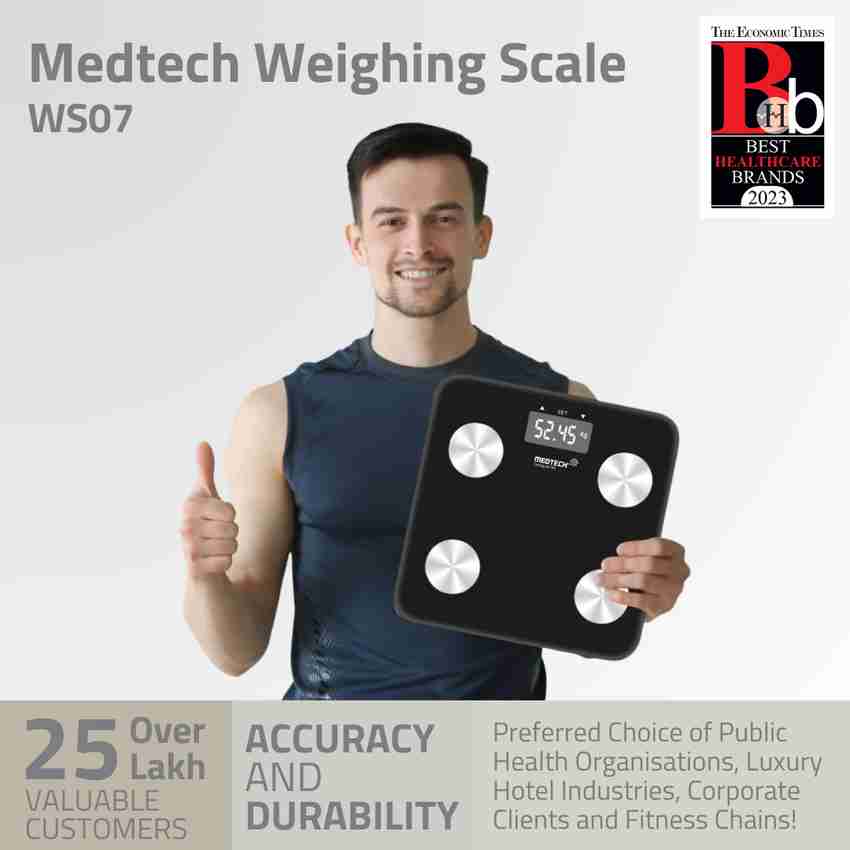 Medtech WS07 Body Composition Machine for Body Weight with 12 Essential Body Parameters Weighing Scale Price in India Buy Medtech WS07 Body Composition Machine for Body Weight with 12 Essential Body
