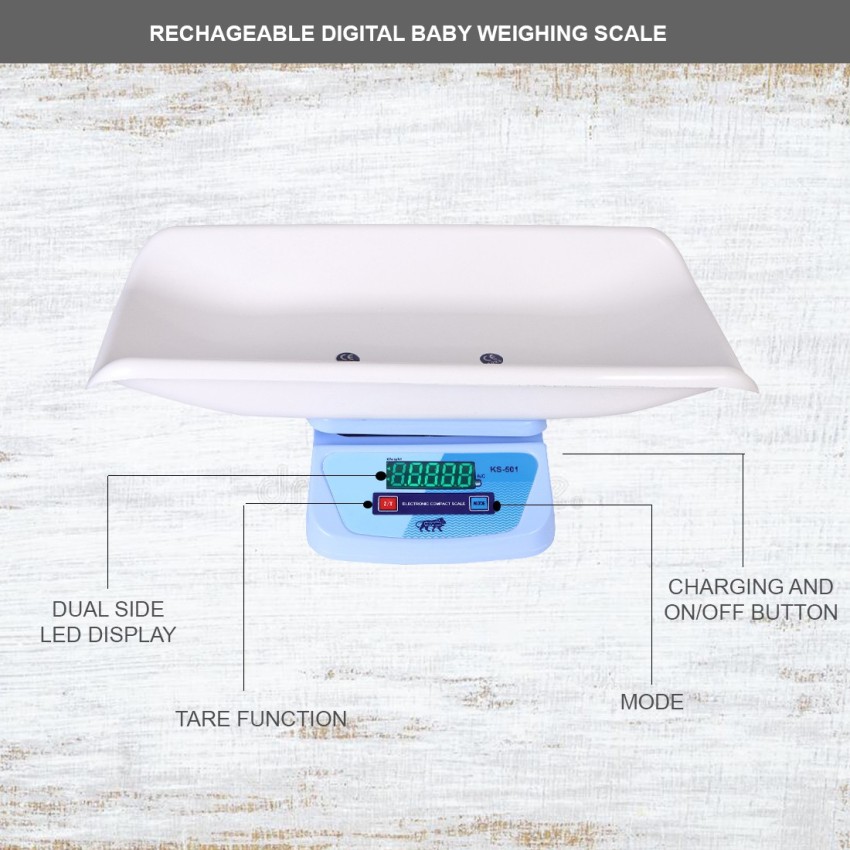 MCP Healthcare Rechargeable Dual Screen Weighing Scale With Tray & USB  Adaptor for Newborn Baby Weighing Scale Price in India - Buy MCP Healthcare  Rechargeable Dual Screen Weighing Scale With Tray 