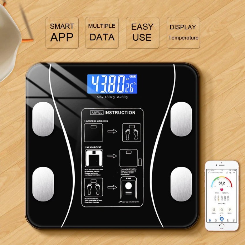 SMIC Body Fat Scale Smart BMI Scal Body Composition Analyzer phone