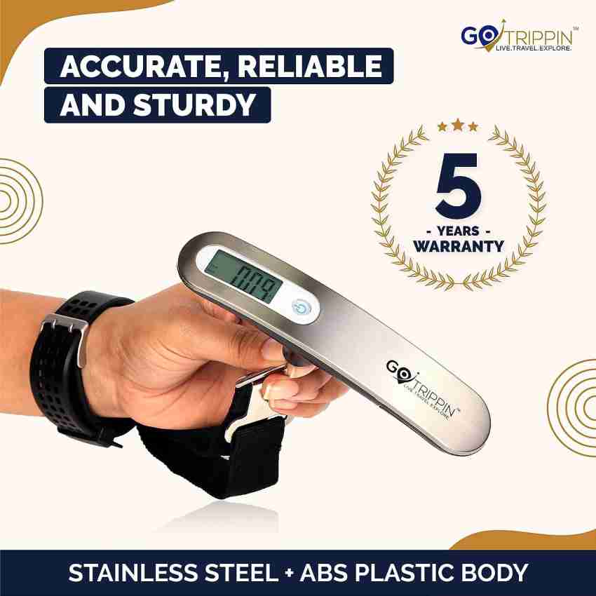 New GoTrippin Metal Luggage Weighing Scale Digital (Silver_ELS)