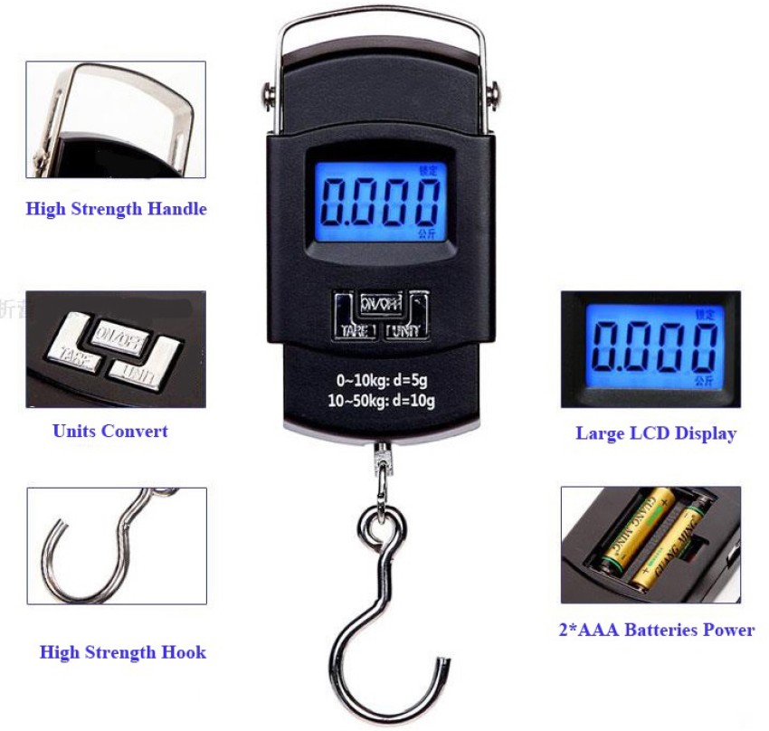 Glancing Digital Luggage Scale With Metal Hook Hanging Weight Scale  /235/KGl Weighing Scale Price in India - Buy Glancing Digital Luggage Scale  With Metal Hook Hanging Weight Scale /235/KGl Weighing Scale online