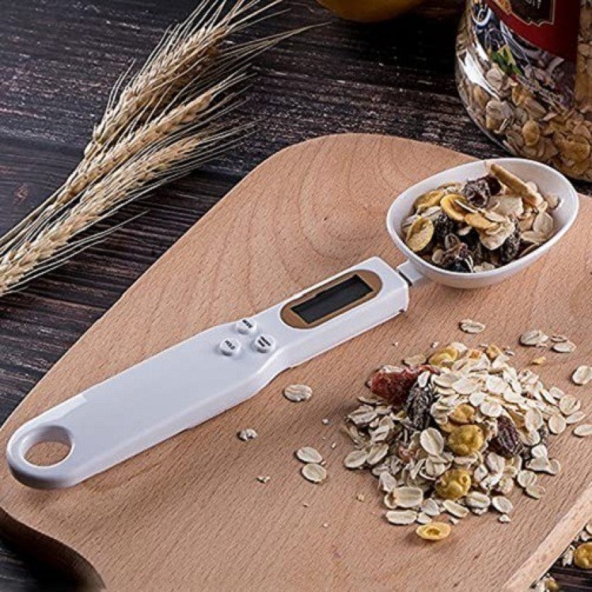 White Digital Spoon Scale - 500g/0.1g Lcd Display Kitchen Electronic Weight  Measuring Food Spoon, In Grams And Ounces