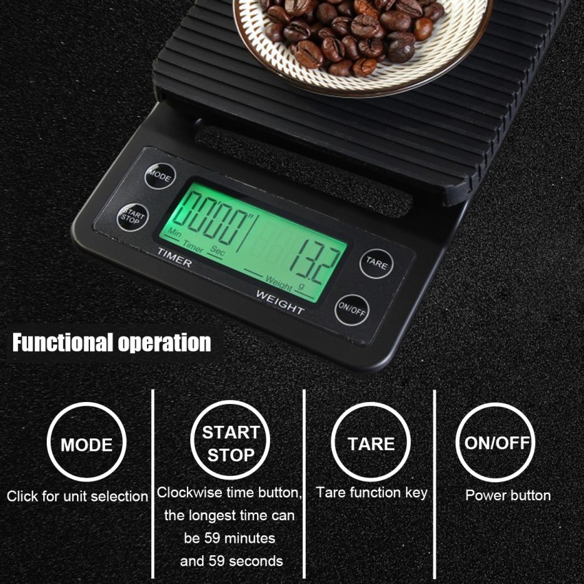 3kg/0.1g Digital Kitchen Scale For Weighing Food And Coffee With