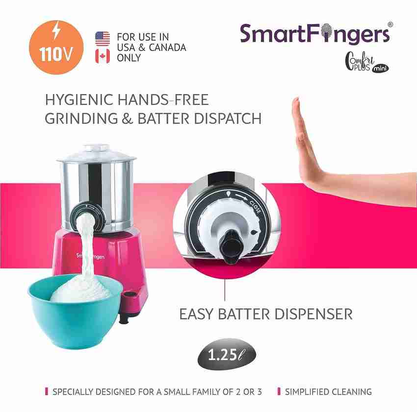 SMARTFINGERS Comfort Plus Table Top Mini Wet Grinder Price in