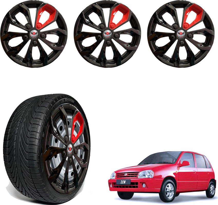 CuboDePlato FuryBlk redpatch 12In Zen Wheel Cover For Maruti Zen Price in India Buy CuboDePlato FuryBlk redpatch 12In Zen Wheel Cover For Maruti Zen online at Flipkart
