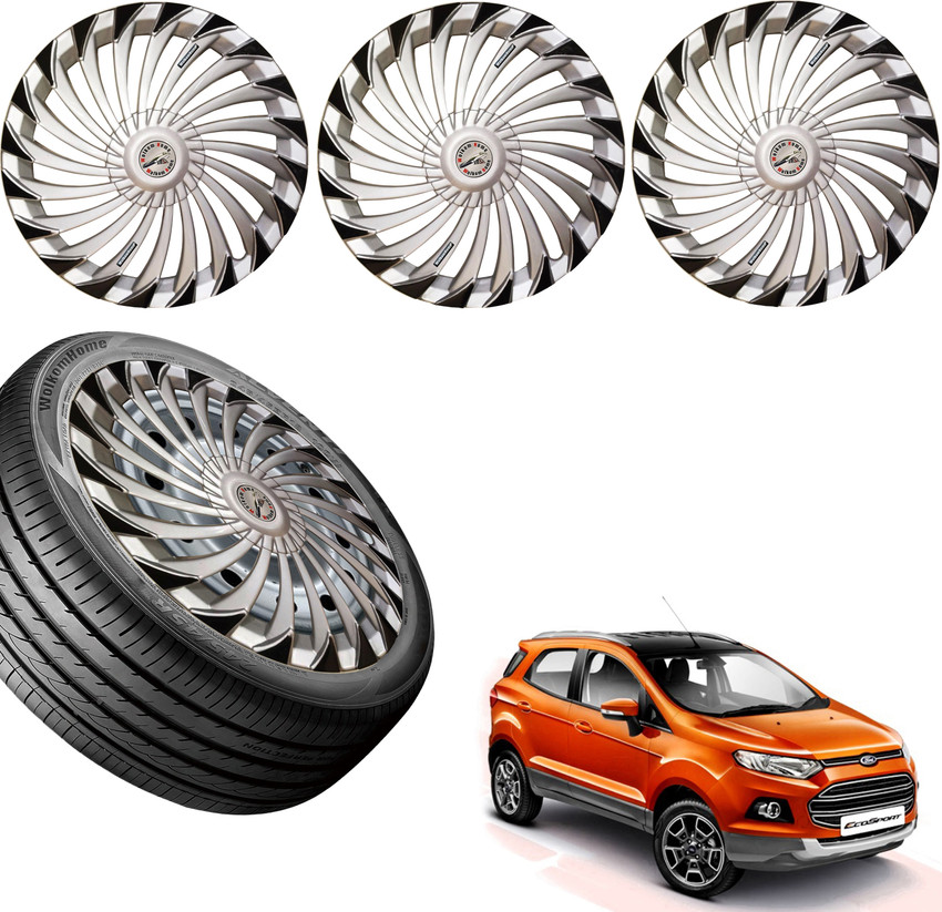 WolkomHome Car accessories Wheel cap Hub Cap Turbain Silver black