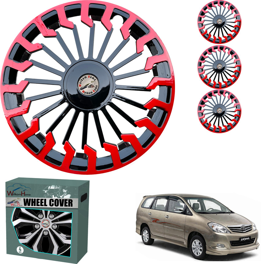 WolkomHome Car accessories Wheel cap Hub Cap Sigma Black Red 15